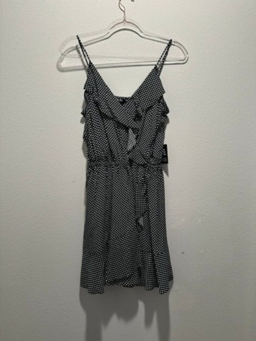 Express Black and White Polka Dot Dress Size Medium